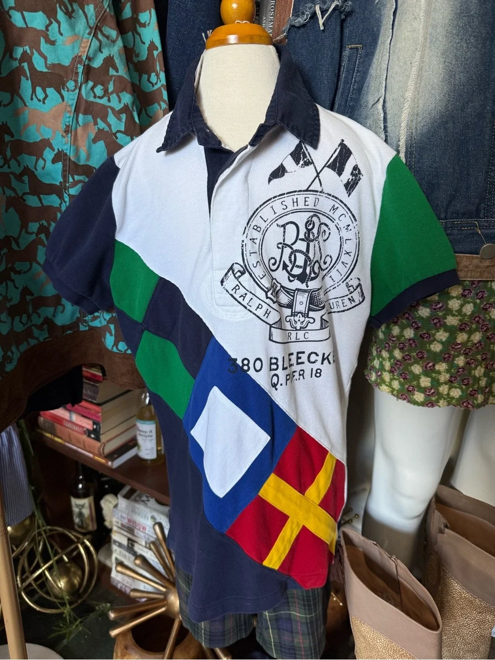 Ralph Lauren - Vintage 90’s Bleeker Crest Rugby Polo - Youth Medium